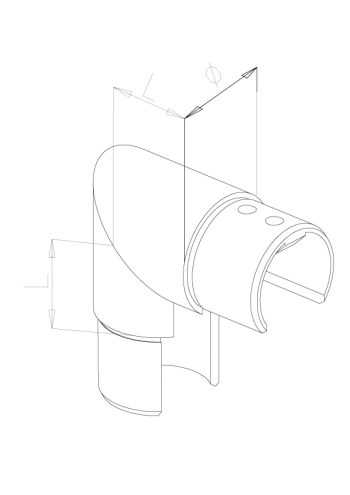 Elbow Vertical - Model 7010 CAD Drawing